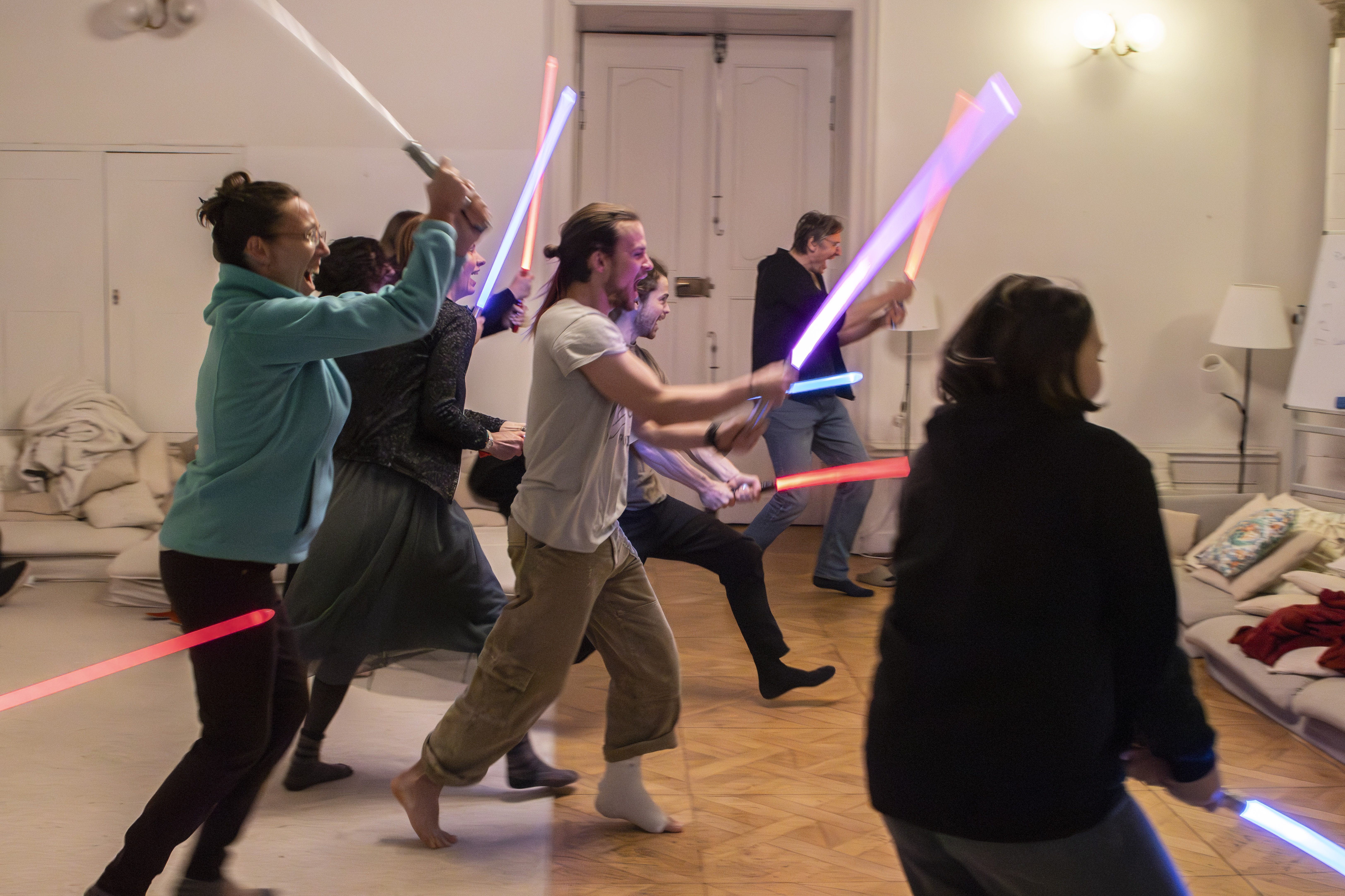 Lightsaber team in action