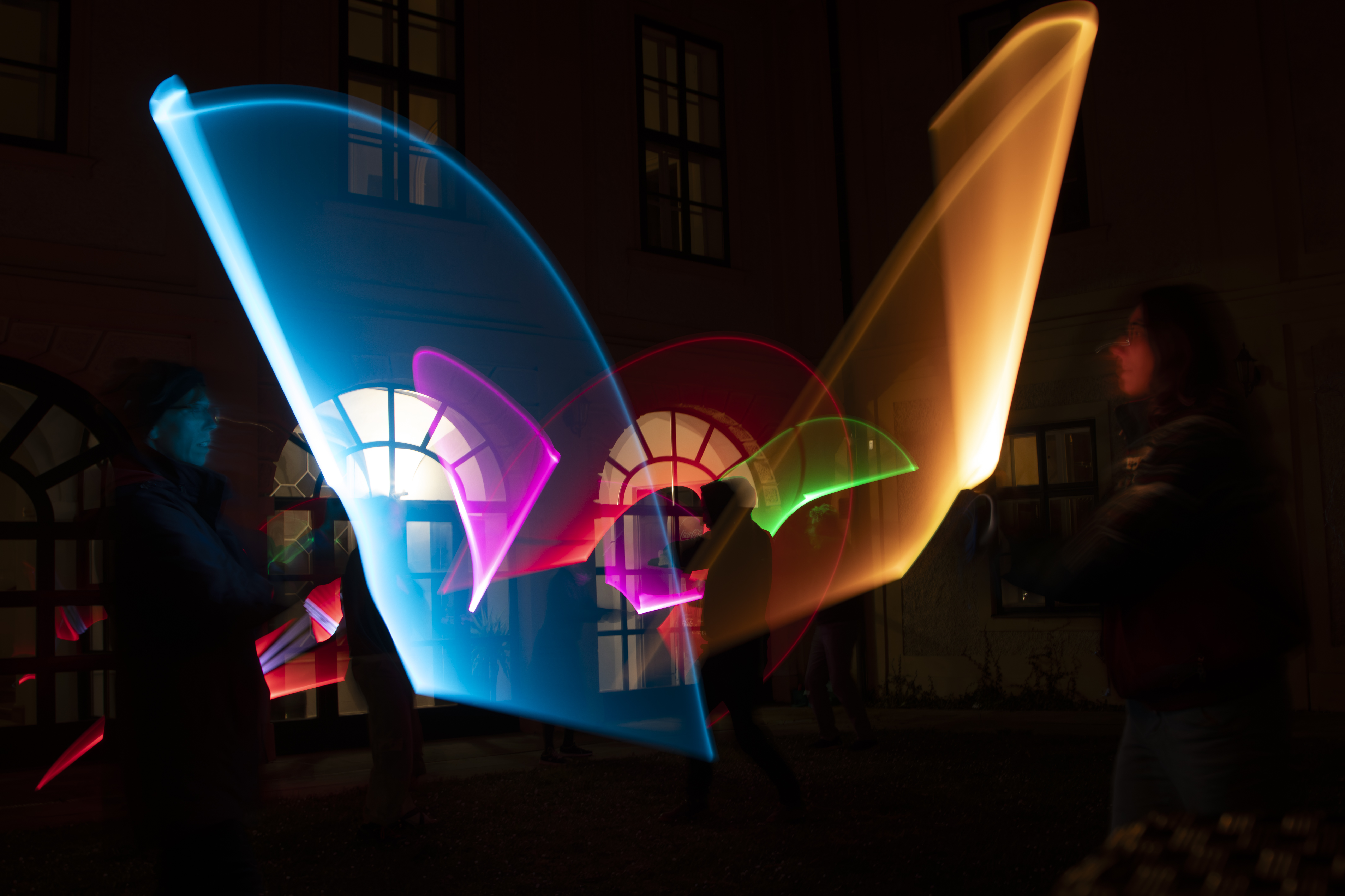 Lightsaber choreography light trails